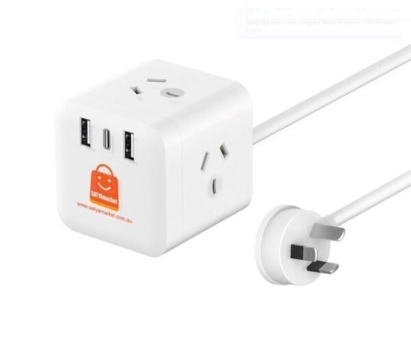 SATYAmarket 6 in 1 Cube Power Board with USB Charging Outlets