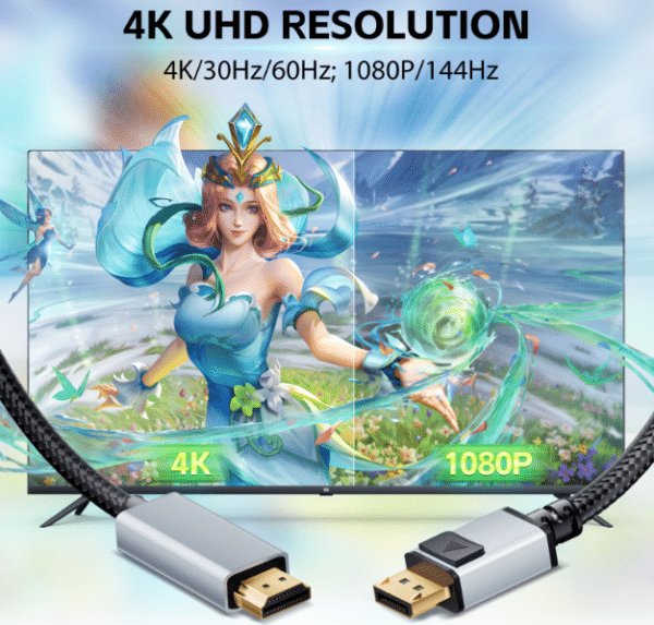 SATYAmarket 4K Displayport Male to HDMI/Male Cable