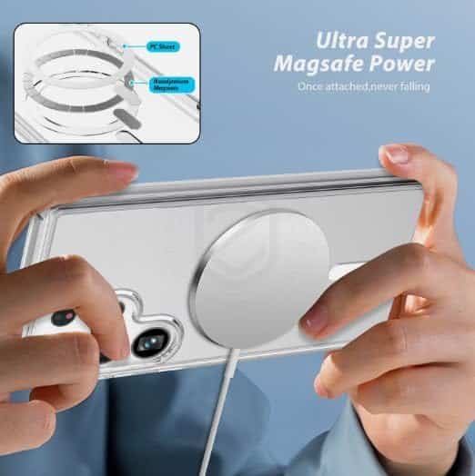 Samsung Mag-Safe Clear Phone case for Samsung Galaxy S23 FE, S22, S22 Ultra, S22 Plus, S23, S23 Ultra, S23 Plus, S21, S21 Plus, Z Fold 5, Z Fold 4, Z Flip 5 Magnetic Phone Cover 7