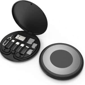 SATYAmarket 8-in-1 Multifunctional Charging and Data Transfer Storage Box with Adapters and Card Slots 2