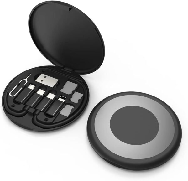 SATYAmarket 8-in-1 Multifunctional Charging and Data Transfer Storage Box with Adapters and Card Slots 2
