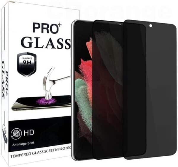 Privacy Tempered Glass Screen Protector For Samsung Galaxy S21, S21+, S22, S21 Ultra 5G, S22 Ultra, S22 Plus, S23, S23 Ultra, S23 Plus, S23 FE, A54 5G, A34 5G 3D Full Coverage, Bubble Free, Easy to Install