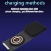 3 in 1 W-127 Wireless Fast Charging Station,15W Foldable Wireless Charger Pad Mat for Apple watch all series Iphone And Airpods, Android Smartwatch Portable charger, Strong Magnetic Attraction (Black) 5 3 in 1 W-127 Wireless Fast Charging Station,15W Foldable Wireless Charger Pad Mat for Apple watch all series Iphone And Airpods, Android Smartwatch Portable charger, Strong Magnetic Attraction (Black) 5