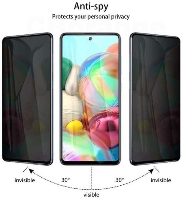 Privacy Tempered Glass Screen Protector For Samsung Galaxy S21, S21+, S22, S21 Ultra 5G, S22 Ultra, S22 Plus, S23, S23 Ultra, S23 Plus, S23 FE, A54 5G, A34 5G 3D Full Coverage, Bubble Free, Easy to Install
