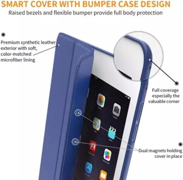 Smart Leather Magnetic Case for Ipad Pro, Air, Mini, 4th Gen, 5th Gen, 6th Gen, 9th and 10th Gen, Slim Stand Hard Back Shell Protective Smart Cover Case for Tablet 6