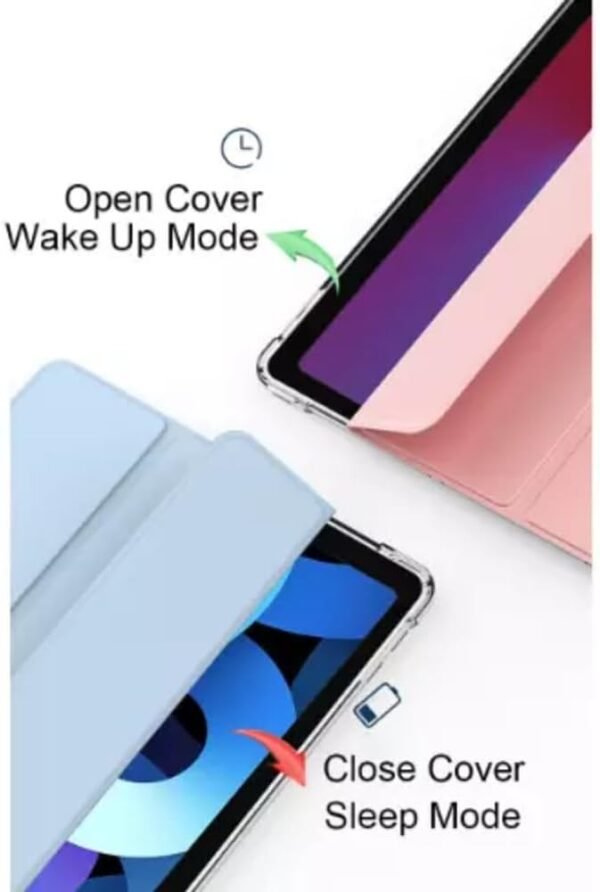 Smart Leather Magnetic Case for Ipad Pro, Air, Mini, 4th Gen, 5th Gen, 6th Gen, 9th and 10th Gen, Slim Stand Hard Back Shell Protective Smart Cover Case for Tablet 1