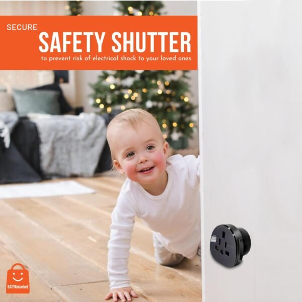 SATYAmarket SAA Certified UK,USA,CA to AU,NZ Adapter Plug, Insulated Pins International Power Adapter China Socket, Australia, New Zealand Travel Power Plug, Black