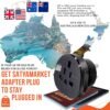 SATYAmarket SAA Certified UK,USA,CA to AU,NZ Adapter Plug, Insulated Pins International Power Adapter China Socket, Australia, New Zealand Travel Power Plug, Black SATYAmarket SAA Certified UK,USA,CA to AU,NZ Adapter Plug, Insulated Pins International Power Adapter China Socket, Australia, New Zealand Travel Power Plug, Black