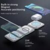 3in1 Magnetic Wireless Charger Foldable Mat Pad for Apple iPhone AirPods iWatch Android, Apple Watch All Series Android and Airpods Lightweight Portable Charger, Strong Magnetic Attraction 4 3in1 Magnetic Wireless Charger Foldable Mat Pad for Apple iPhone AirPods iWatch Android, Apple Watch All Series Android and Airpods Lightweight Portable Charger, Strong Magnetic Attraction 4