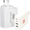 SATYAmarket 100W GaN Charger - 4 Port Fast Charging, SAA/RCM Compliant, GaN Technology, Compact and Portable Design - Ideal for Tablets, Laptops, Smartphones - SATYAmarket 100W GaN Charger - 4 Port Fast Charging, SAA/RCM Compliant, GaN Technology, Compact and Portable Design - Ideal for Tablets, Laptops, Smartphones -