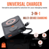 IMG 2 SATYAmarket 3-in-1 Magnetic Wireless Charger Power Bank 10000mAh, Multi Charging, 22.5watt