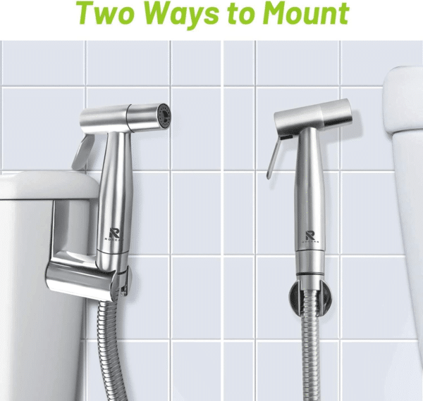 Handheld Bidet Sprayer for Toilet, Spray Attachment with Hose for Feminine Wash, Baby Cloth Diaper Washer, Stainless Steel Cleaner and Shower Sprayer for Pet, Bathroom or Toilet