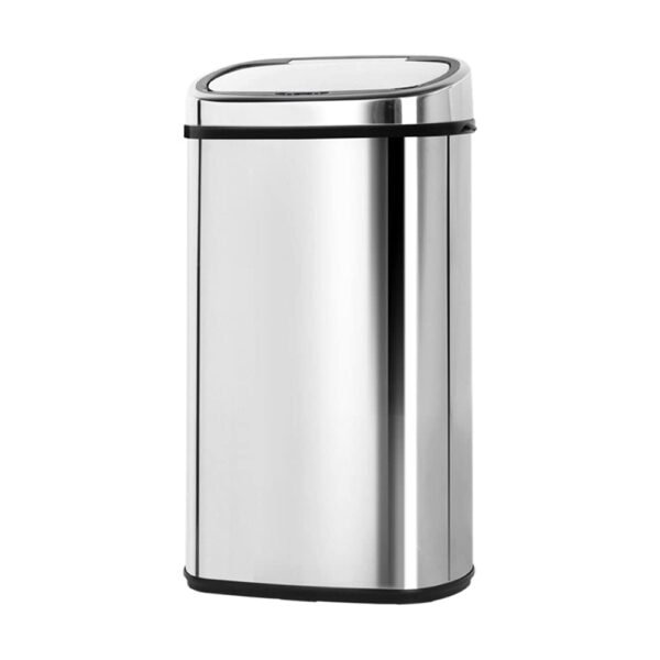 Rubbish Bin 68L Sensor Sliver Stainless Steel Body Kitchen Trash Bins, Home Appliance, Senor and Manual Operation Liner Holder Fully Closed Lid Fingerprint Resistant