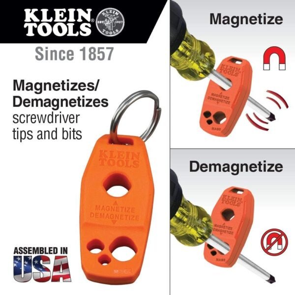 Klein Tools Magnetizer/Demagnetizer for Screwdriver Bits and Tips