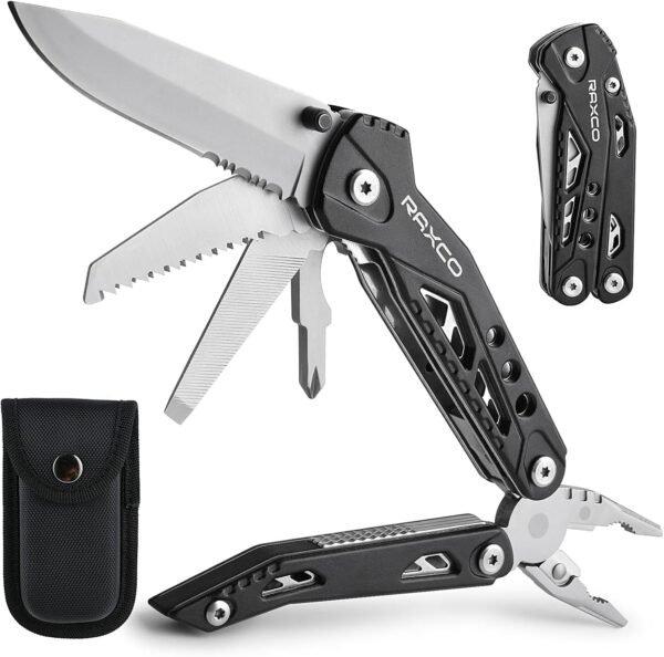 Pocket Knife, 16 In1 Multitools Folding Knife with Long Nose Plier & Screwdriver
