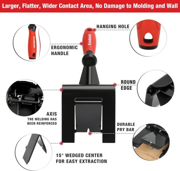 Trim Puller, Removal Multi-Tool for Commercial Work, Baseboard, Molding, Siding