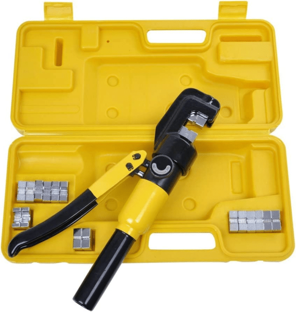 10 Ton Hydraulic Wire Force Terminal Crimper Cable Crimping Tool 9 Dies 4-70Mm