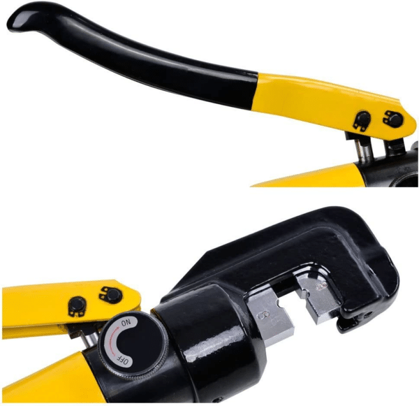 10 Ton Hydraulic Wire Force Terminal Crimper Cable Crimping Tool 9 Dies 4-70Mm