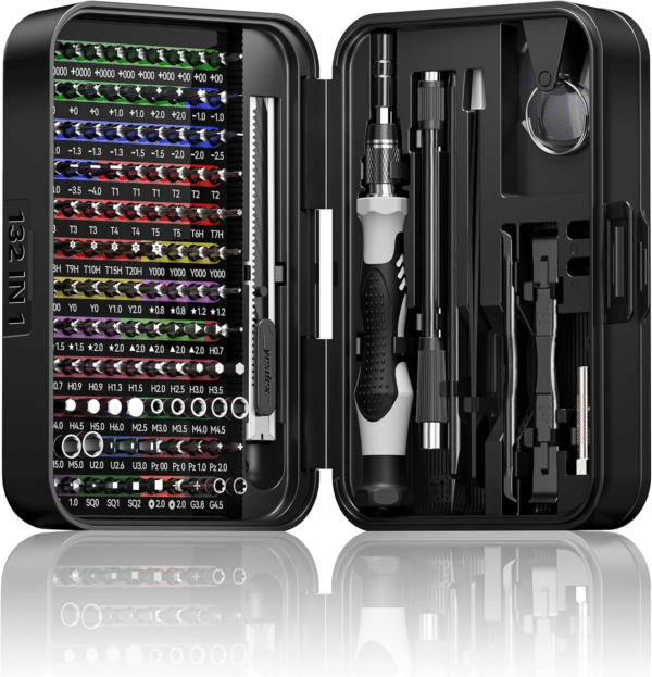 YESDEX Precision Screwdriver Set, 132In1 Magnetic Bits Screw Kit, Repair Tool