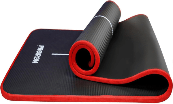 Yoga Mat Eco Friendly NBR All-Purpose 10Mm Thick Non-Slip Exercise Mat High Density Anti-Tear Pilates Mat with Carrying Strap for Yoga Pilates and Gymnastics