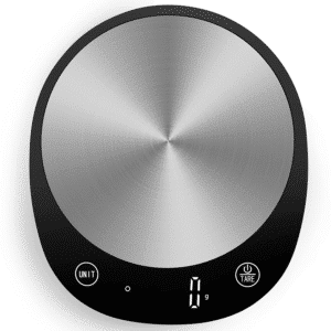 10Kg Digital Kitchen Scales in 1G, High Precision Assured by Food Scale Professional Factory since 2001, Kitchen Scale for Cooking and Baking, LED, 3*AAA Included, Black