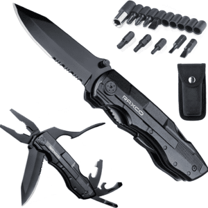 Pocket Knife, 16 In1 Multitools Folding Knife with Long Nose Plier & Screwdriver