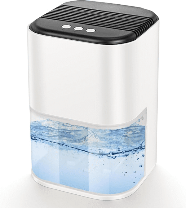 2000ML Dehumidifiers for Home, Air Purifier Dehumidifier for Room Damp with LED Light, Auto Shut Off, Portable and Ultra Quiet for Drying Clothes, Bedroom, Bathroom, Wardrobe, Basement