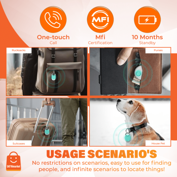 SATYAmarket Mini Smart GPS Tracker Tag