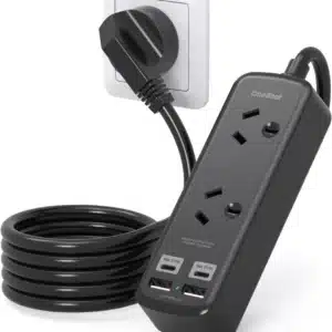 Power Board with USB C USB A Power Strip 2 Outlets 4 USB Ports Travel Powerboard