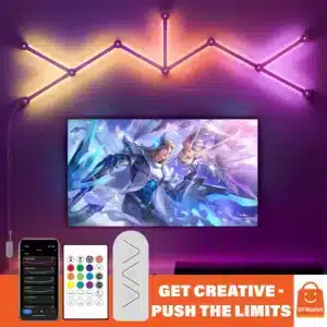 SATYAmarket Tuya WiFi RGBIC Aluminum Wall Lights, Google, Alexa , Music Control