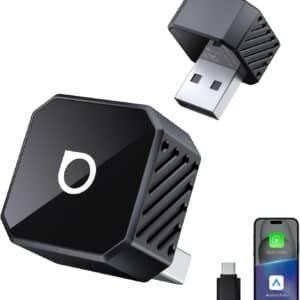 Mini Pot 2025 2-In-1 Wireless Carplay/Android Auto Adapter, 5Ghz Wifi, Auto Connect for 2016+ Cars