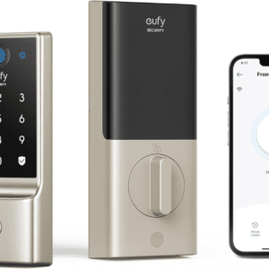 Security Smart Lock C220, Fingerprint Keyless Entry Door Lock, Built-In Wi-Fi, App Remote Control, Front Door Smart Deadbolt, IP53 Waterproof, 8-Months Battery, Nickel