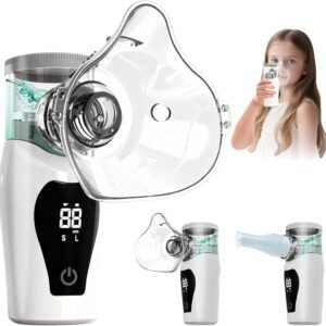 Nebulizer for Adults and Kids - Handheld Portable Nebulizer with LCD Digital Display, Nebulizer Machine with 3 Marks