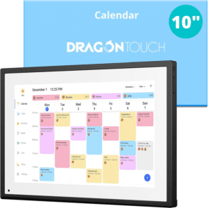10.1" Digital Calendar Chore Chart – 1080P Full HD Interactive Touchscreen, Smart Family Planner, Hearth Display Digital Calendar Desk Mountable for Seamless Scheduling with AU Adapter