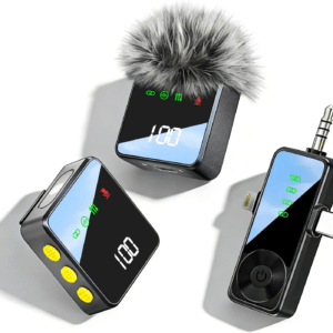 3-In-1 Wireless Lavalier Microphone for Iphone, Android, Cameras - Mini Microphone with Digital Display & Noise Reduction, 20H Battery Life, Mic for Video Recording, Tiktok, Youtube, Vlogging
