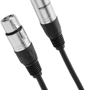 XLR Male to Female Microphone Cable - 1.8M / 6 Feet, Black