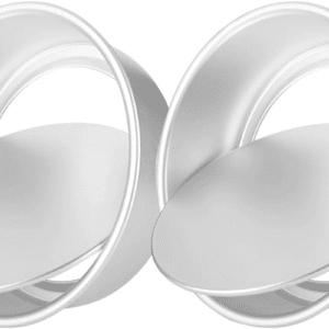 5 Inch round Cake Pan Set of 2, Removable Bottom Anodized Aluminum Baking Pans for Cheesecake, Springform Molds for Wedding, Birthday, Home Party