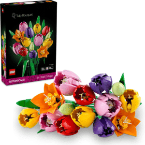 ® Botanicals Tulip Bouquet 11501 Flower Decor Building Kit for Adults - Includes 5 Variants of Tulips in - Features Adjustable Stems - Treat Idea for Women and Men