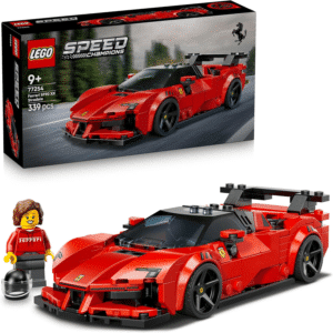 ® Speed Champions Ferrari SF90 XX Stradale Sports Car 77254 Toy,Model Vehicle Kit with 1 Driver Minifigure,Ferrari Merch,Building Set for Kids Aged 9+,Toy Idea for Boys, Girls and Car Lovers