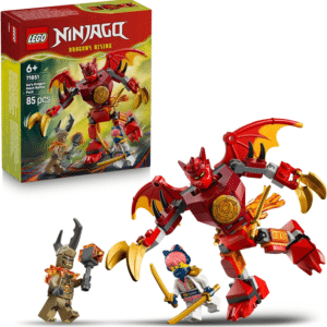 ® NINJAGO® Kai’S Dragon Mech Battle Pack 71851 Mech Toy - Playset with 3 Minifigures Including Kai and Sora - Ninja Toy Building Set for Boys and Girls Aged 6+ - Small Toy for Kids