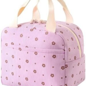 Insulated Lunch Bag for Women and Girls - Large Leakproof Cooler Tote with 8-Hour Temperature Retention for Work, School, Picnic, and Travel (Purple)