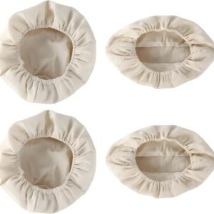 4 Pcs Bread Proofing Basket Liner Cloth, Cotton Cloth Reusable Covers for Banneton Basket, Sourdough Proofing, Artisan Bread Baking - Ideal for Home Bakers & Professionals