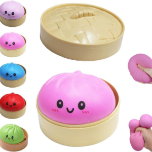 Dumpling Squishies Toy, Giant Glitter Dumpling, Colorful Dumplings Stress Balls