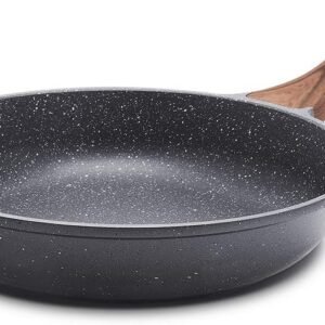 32Cm Nonstick Frying Pan Skillet, Swiss Granite Coating Omelette Pan, Healthy Stone Cookware Chef'S Pan, PFOA Free