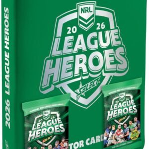 NRL Official 2026 League Heroes Vinyl Album with 2 Packs Cards and 234 Card Slots