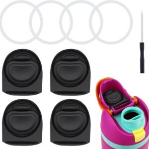 4 Sets Replacement Stopper and O Ring Gasket Compatible with Owala Freesip 24Oz 32Oz