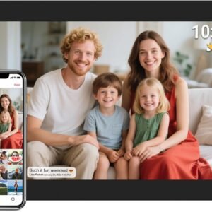 Frameo 10.1 Inch Wifi Digital Picture Frame, 1280X800 HD IPS Touchscreen Digital Photo Frame Electronic, 32GB Storage, Auto-Rotate, Wall Mountable, Share Photos/Videos via Frameo App from Anywhere