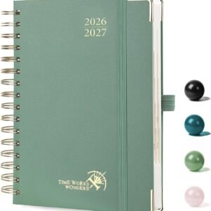 Academic Diary 2026-2027 A5 Day to Page Spiral Hard Cover Mid Year Daily Diary