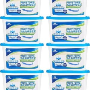 8 Pack (16.9Oz/ 280G) Moisture Absorber Boxes, Portable Dehumidifier Moisture Absorber for Closet Bathroom, Kitchen, Laundry Room (500Ml)