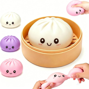 Dumpling Squishy with Steamer Box, Mystery Dumpling Squishy Stress Ball